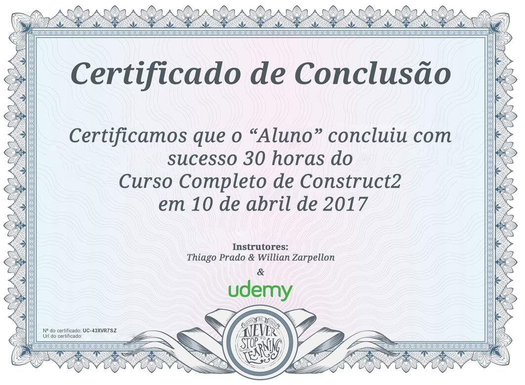 Ganhe um certificado Profissional